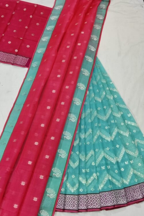 PURE ZARIKOTA HANDLOOM LEHANGS MATERIAL SET