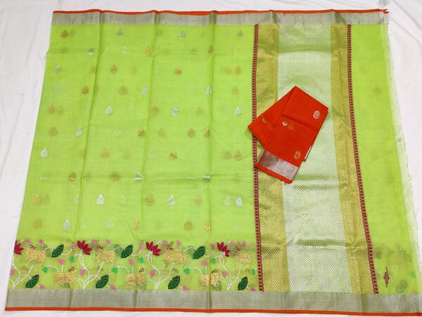 PURE SKIRT DESIGN ZARIKOTA HANDLOOM SAREE S-2 - Image 4