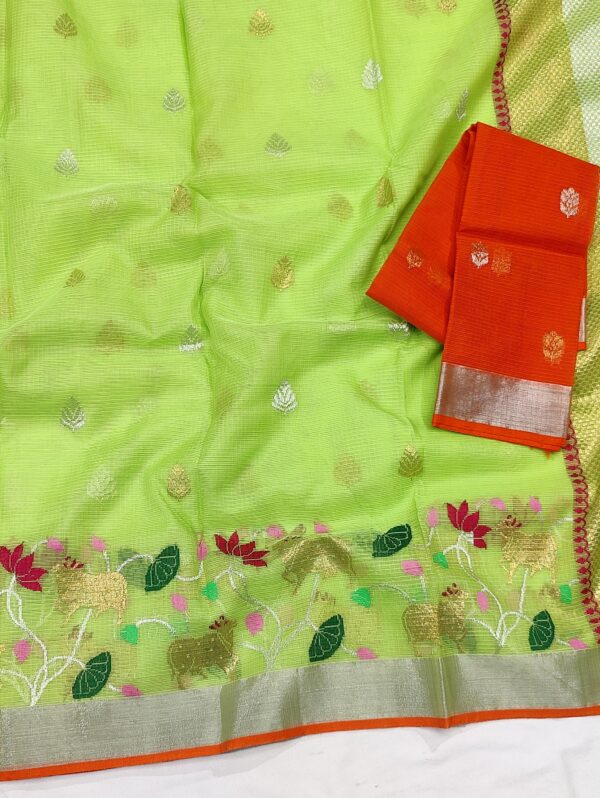 PURE SKIRT DESIGN ZARIKOTA HANDLOOM SAREE S-2 - Image 2