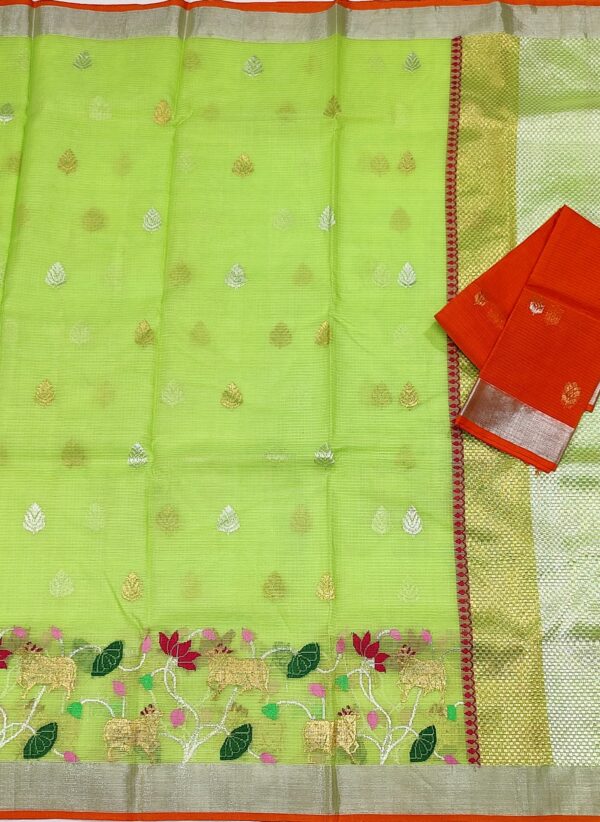 PURE SKIRT DESIGN ZARIKOTA HANDLOOM SAREE S-2 - Image 3