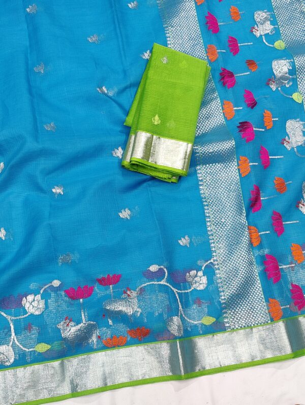 PURE SKIRT DESIGN ZARIKOTA HANDLOOM SAREE S-101 - Image 2