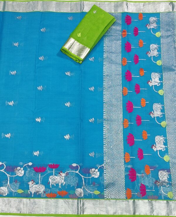 PURE SKIRT DESIGN ZARIKOTA HANDLOOM SAREE S-101 - Image 3