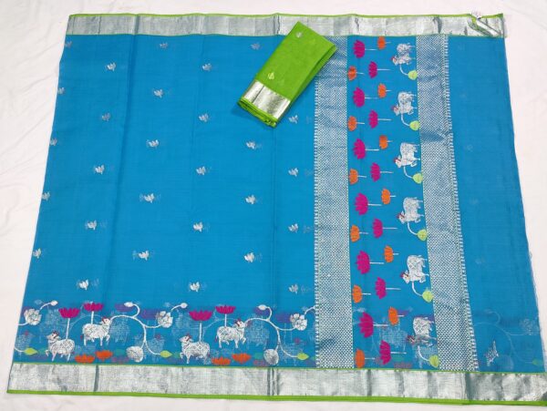 PURE SKIRT DESIGN ZARIKOTA HANDLOOM SAREE S-101 - Image 4