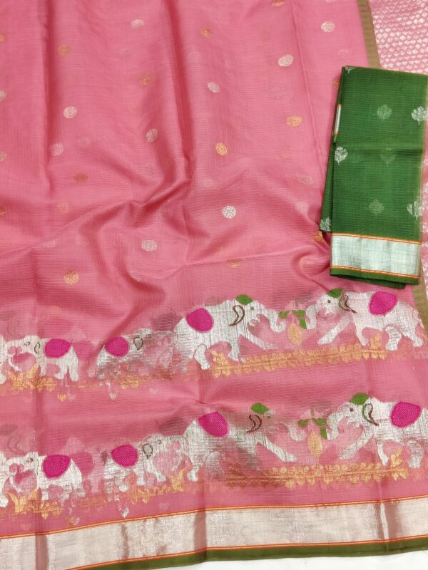 PURE SKIRT DESIGN ZARIKOTA HANDLOOM SAREE S-103 - Image 2