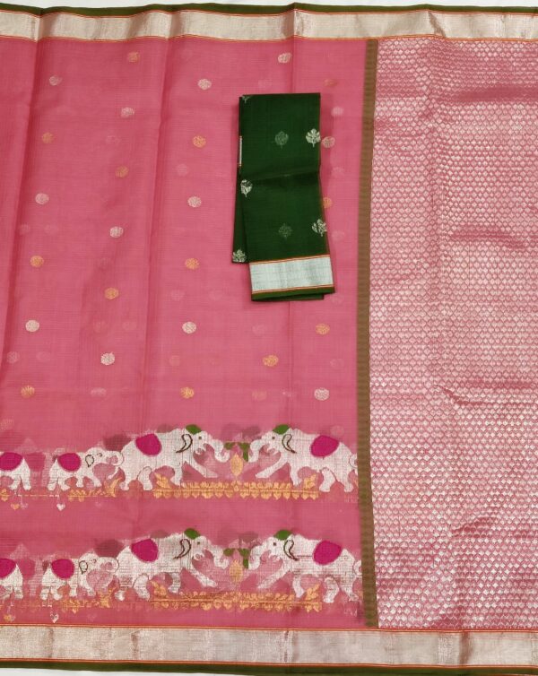 PURE SKIRT DESIGN ZARIKOTA HANDLOOM SAREE S-103 - Image 3