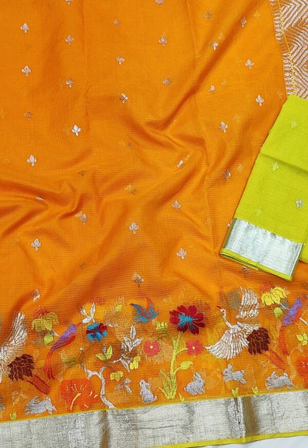 PURE SKIRT DESIGN ZARIKOTA HANDLOOM SAREE S-102 - Image 2
