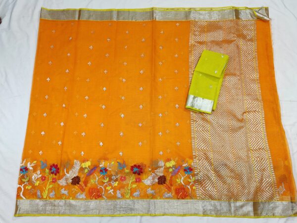 PURE SKIRT DESIGN ZARIKOTA HANDLOOM SAREE S-102 - Image 4