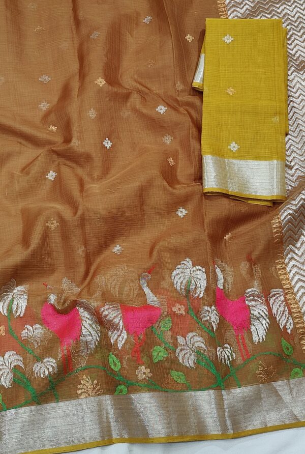 PURE SKIRT DESIGN ZARIKOTA HANDLOOM SAREE S-89 - Image 2