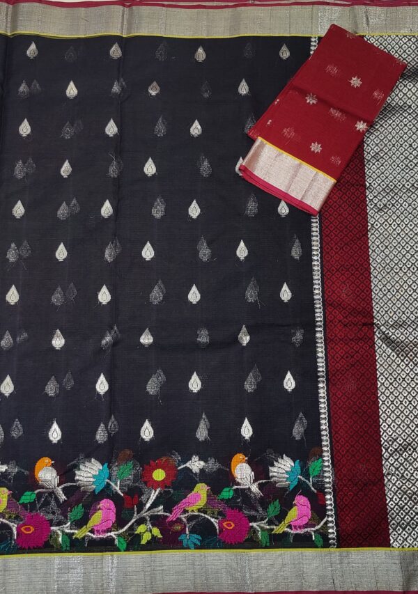 PURE SKIRT DESIGN ZARIKOTA HANDLOOM SAREE S-67 - Image 3