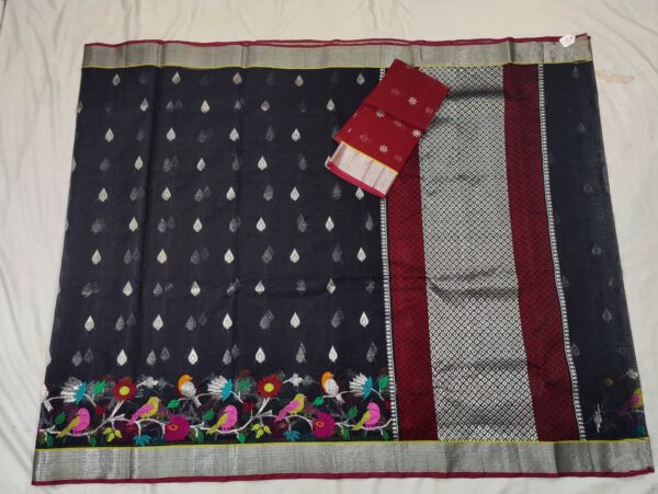 PURE SKIRT DESIGN ZARIKOTA HANDLOOM SAREE S-67 - Image 4