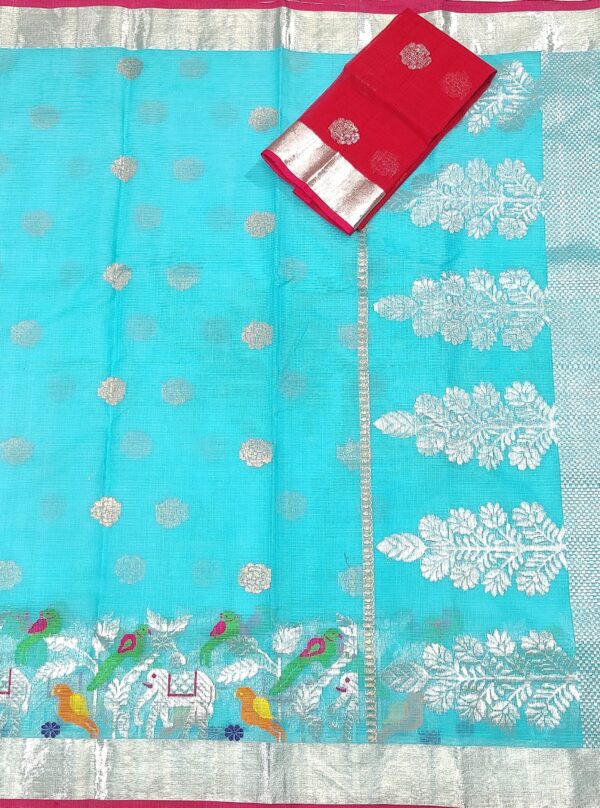 PURE SKIRT DESIGN ZARIKOTA HANDLOOM SAREE S-3 - Image 3