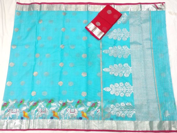 PURE SKIRT DESIGN ZARIKOTA HANDLOOM SAREE S-3 - Image 4