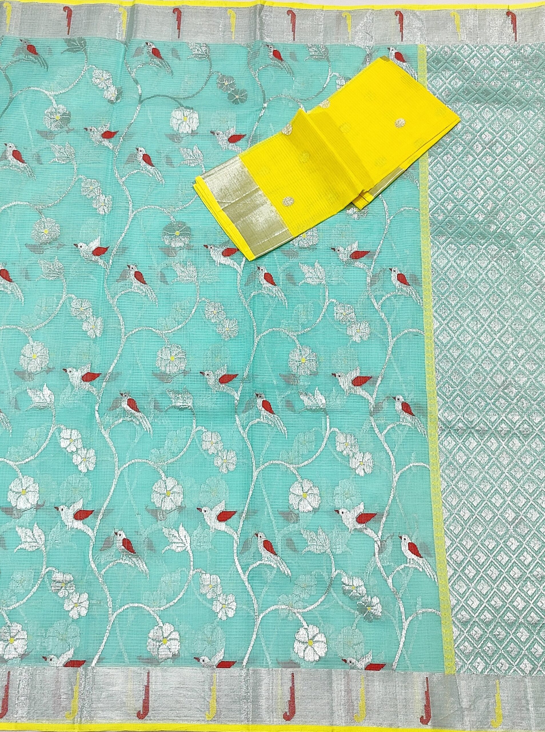 PURE ALL OVER JAAL ZARIKOTA HANDLOOM SAREE WITH BLOUSE B-60 - Image 3