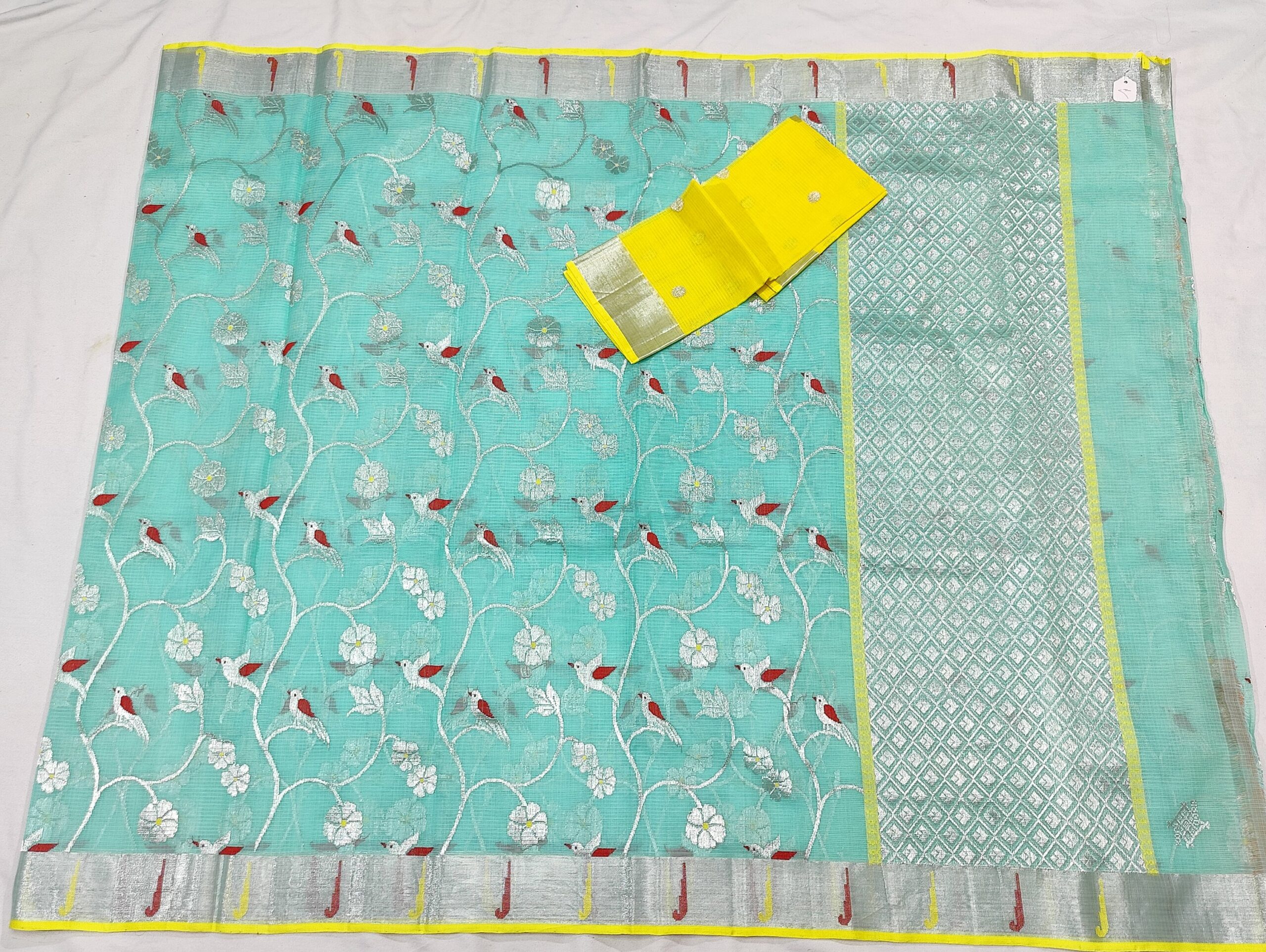 PURE ALL OVER JAAL ZARIKOTA HANDLOOM SAREE WITH BLOUSE B-60 - Image 4