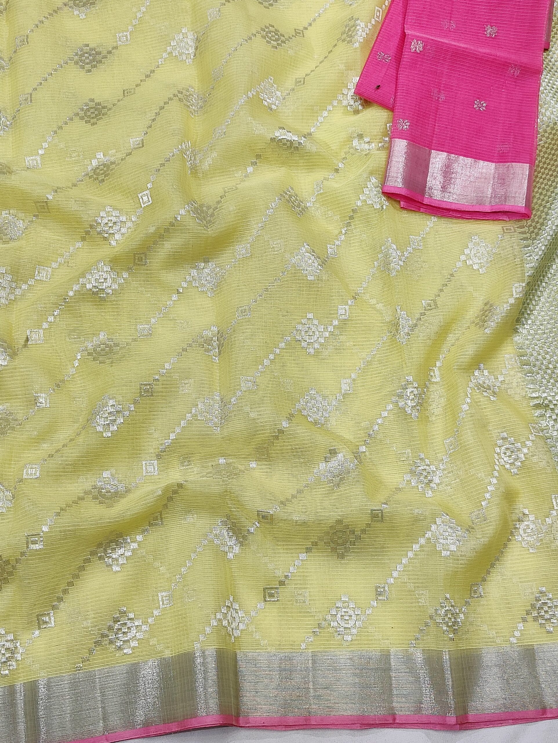 PURE ALL OVER JAAL ZARIKOTA HANDLOOM SAREE WITH BLOUSE B-86 - Image 2