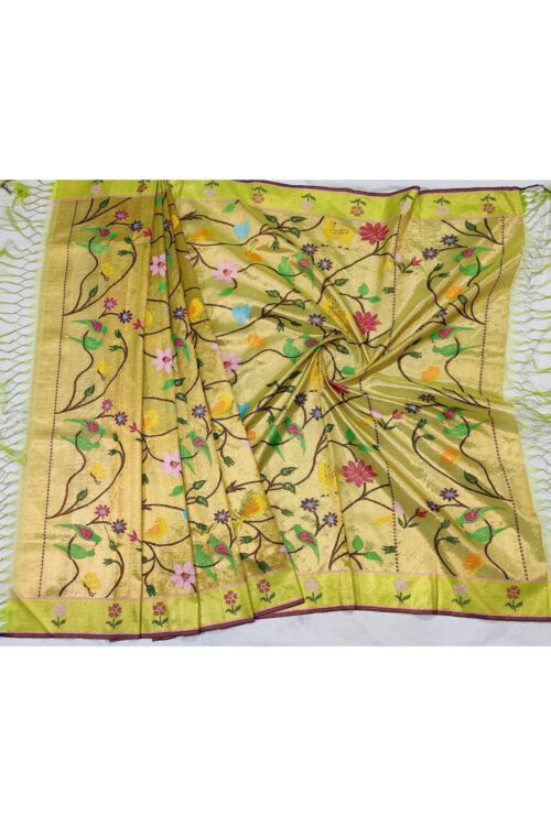 PURE SILVER DOUBLE TISSUE ZARIKOTA HANDLOOM DUPATTA D-1