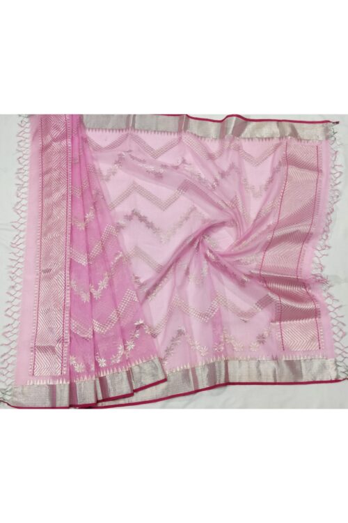 PURE ALL OVER JAAL ZARIKOTA HANDLOOM DUPATTA D-61