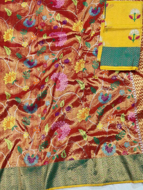 PURE GOLD DOUBLE TISSUE ZARIKOTA HANDLOOM SAREE_lT-7 - Image 2
