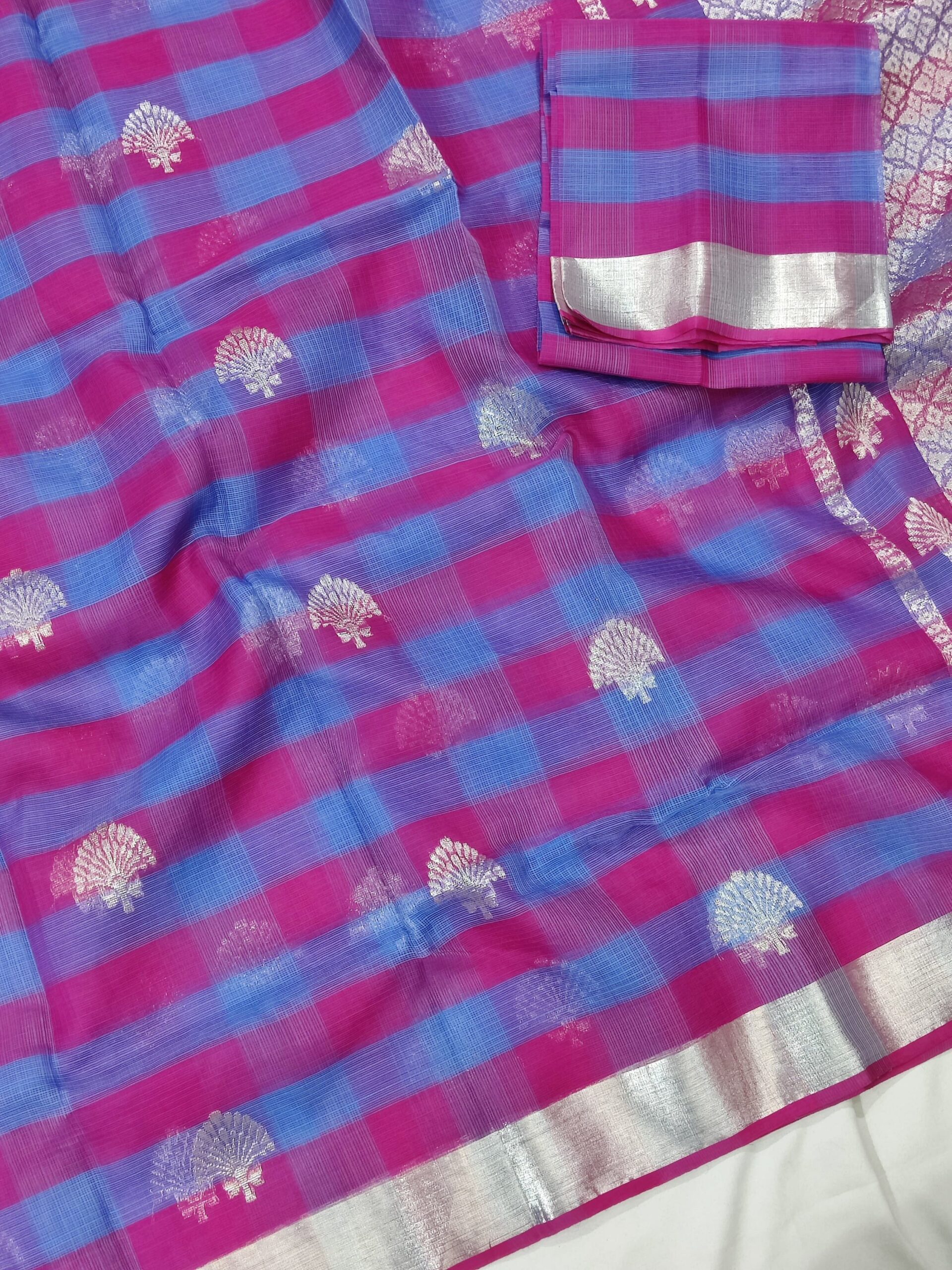 PURE ZARIKOTA HANDLOOM BUTA SAREE WITH BLOUSE B63 - Image 2