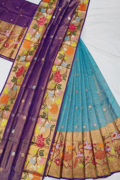 PURE ZARIKOTA HANDLOOM LEHANGS MATERIAL SET