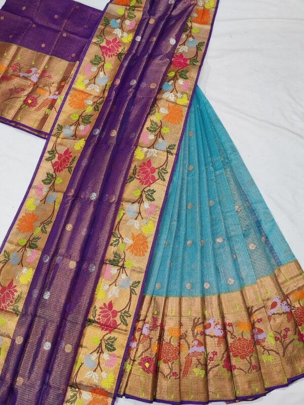 PURE ZARIKOTA HANDLOOM LEHANGS MATERIAL SET