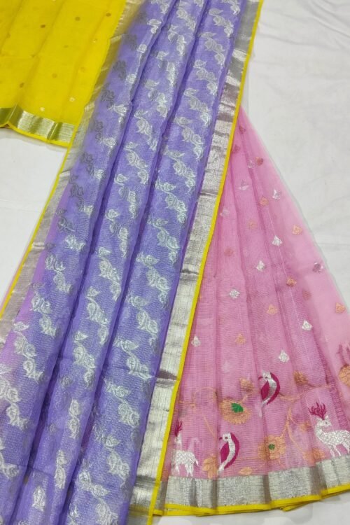 PURE ZARIKOTA HANDLOOM LEHANGS MATERIAL SET