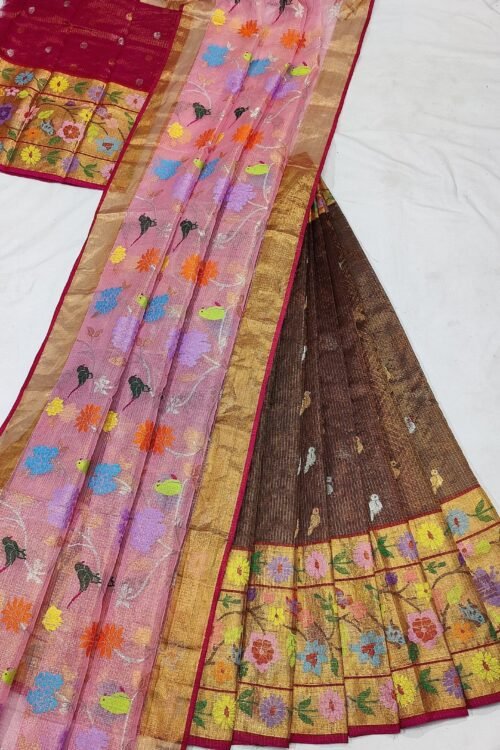 PURE ZARIKOTA HANDLOOM LEHANGS MATERIAL SET