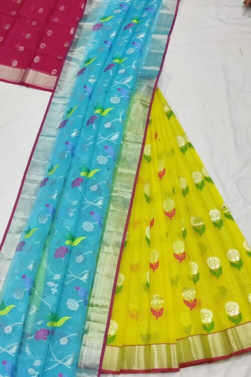 PURE ZARIKOTA HANDLOOM LEHANGS MATERIAL SET