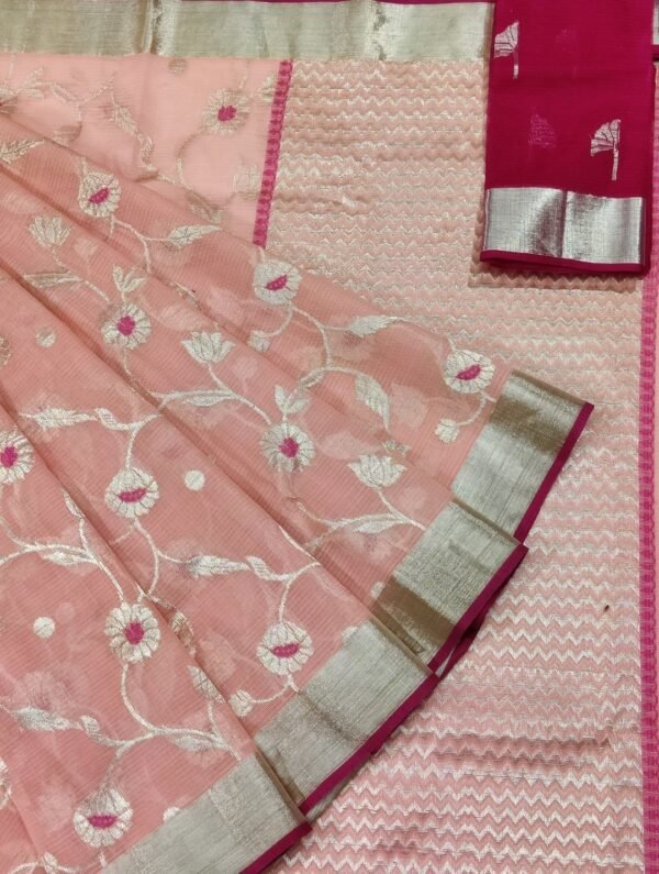 PURE ALL OVER JAAL ZARIKOTA HANDLOOM SAREE WITH BLOUSE B-112