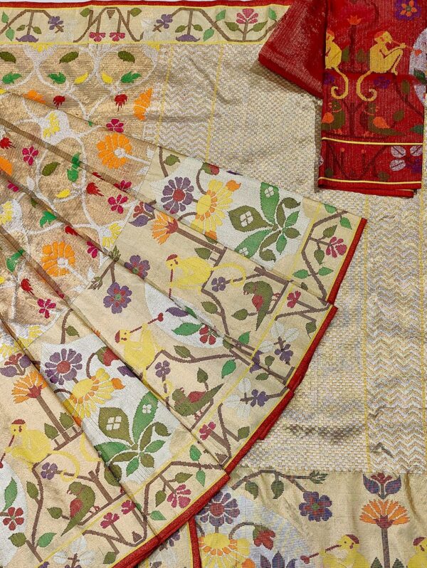 PURE GOLD DOUBLE TISSUE ZARIKOTA HANDLOOM SAREE T-43