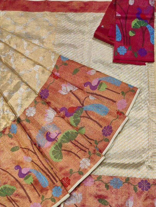 PURE GOLD DOUBLE TISSUE ZARIKOTA HANDLOOM SAREE T-38