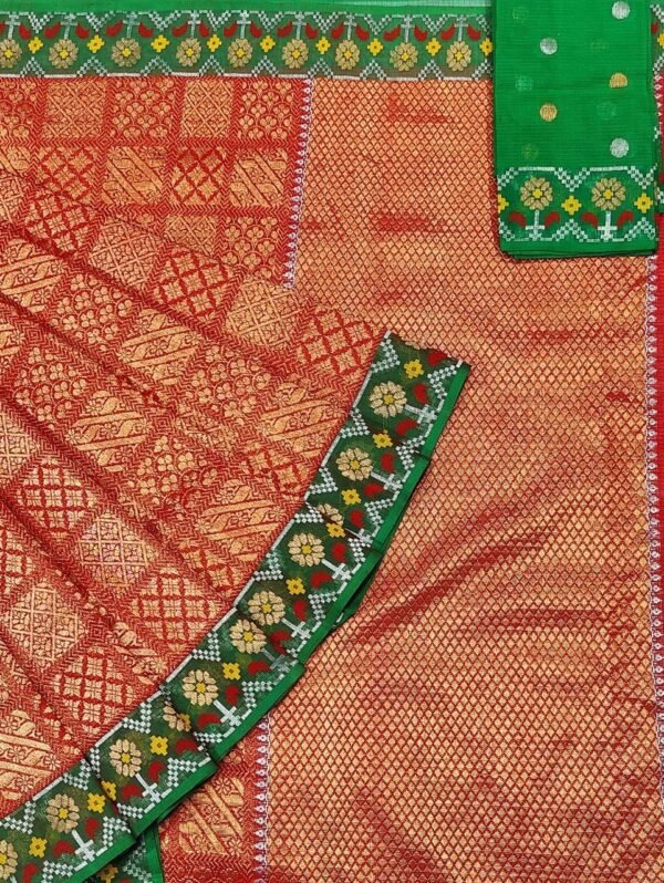 PURE GOLD ZAMAWAR WITH BOTH SIDE PATOLA BORDER ZARIKOTA HANDLOOM SAREE