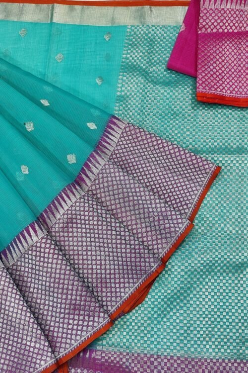 PURE KANCHI BORDER ZARIKOTA HANDLOOM SAREE K-34