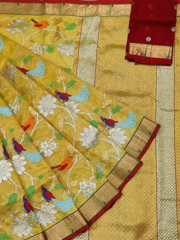 PURE TISEUE ZARIKOTA HANDLOOM SAREE WITH BLOUSE_T-15