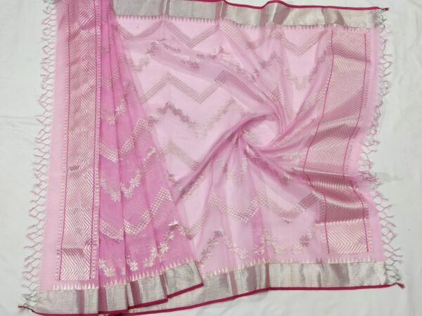 PURE ALL OVER JAAL ZARIKOTA HANDLOOM DUPATTA D-61