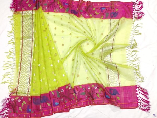 PURE BOTH SIDE PAITHANI BORDER ZARIKOTA HANDLOOM DUPATTA D-58