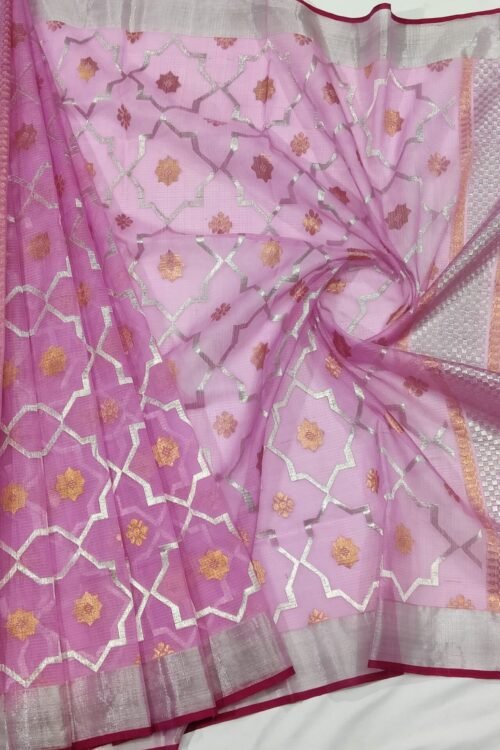 PURE ALL OVER JAAL ZARIKOTA HANDLOOM DUPATTA D-56