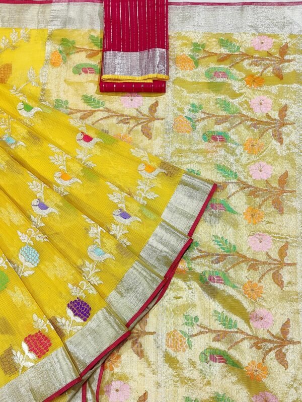 PURE ALL OVER JAAL ZARIKOTA HANDLOOM SAREE WITH BLOUSE_J222