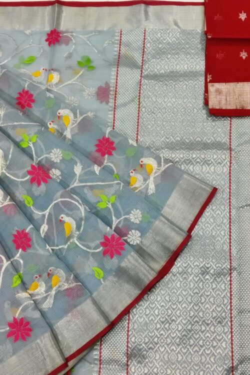 PURE ALL OVER JAAL ZARIKOTA HANDLOOM SAREE WITH BLOUSE_J226