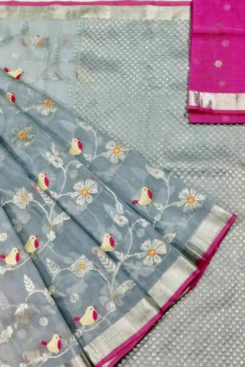 PURE ALL OVER JAAL ZARIKOTA HANDLOOM SAREE WITH BLOUSE_J225