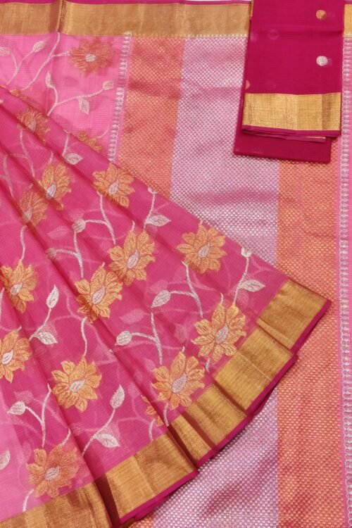 PURE ALL OVER JAAL ZARIKOTA HANDLOOM SAREE WITH BLOUSE_J227