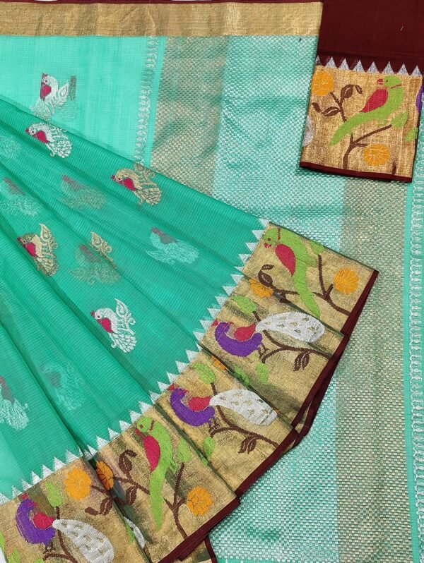 PURE BOTH SIDE PAITHANI BORDER ZARIKOTA HANDLOOM SAREE S-65