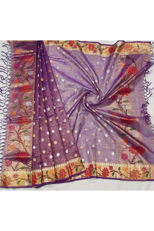 PURE GOLD TISSUE BOTH SIDE PAITHANI BORDER ZARIKOTA HANDLOOM DUPATTA D-64