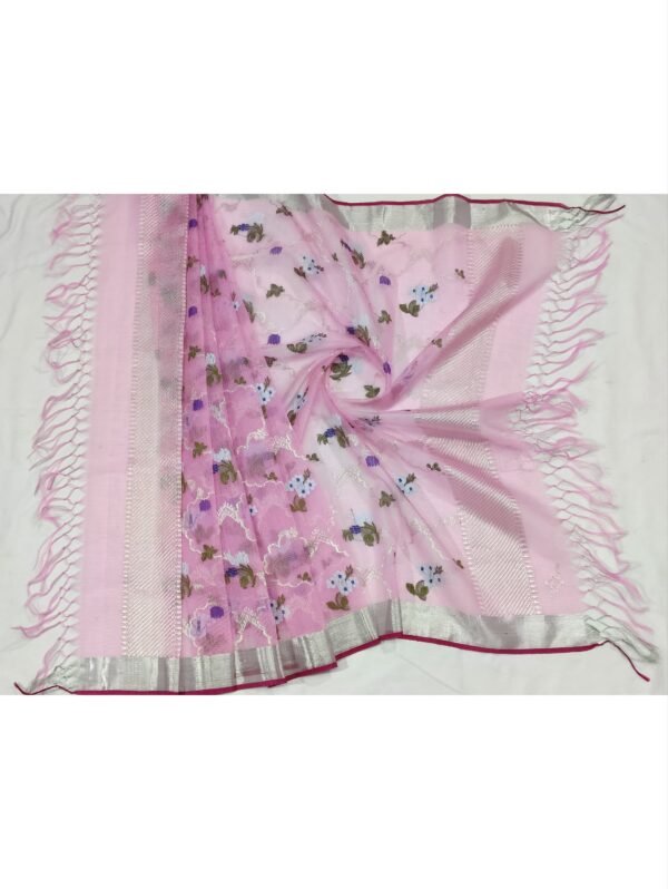 PURE ALL OVER JAAL ZARIKOTA HANDLOOM DUPATTA D-67