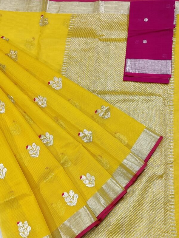 PURE ZARIKOTA HANDLOOM BUTA SAREE WITH BLOUSE B64
