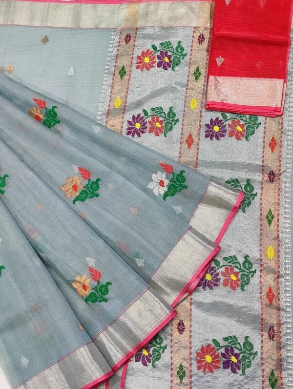 PURE ZARIKOTA HANDLOOM BUTA SAREE WITH BLOUSE B84