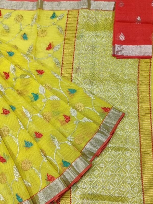 PURE ALL OVER JAAL ZARIKOTA HANDLOOM SAREE WITH BLOUSE B-3