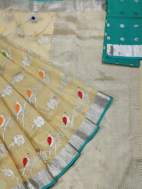 PURE ALL OVER JAAL ZARIKOTA HANDLOOM SAREE WITH BLOUSE B-9