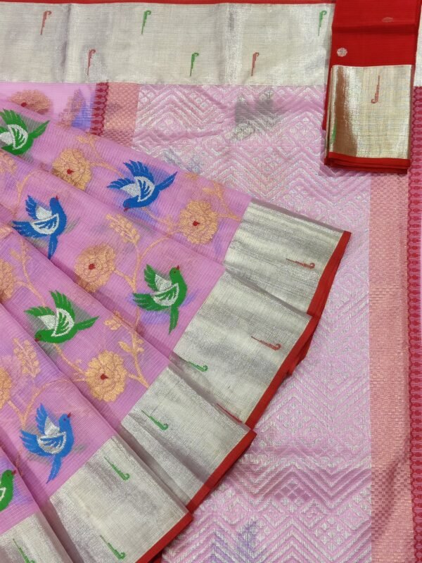 PURE ALL OVER JAAL ZARIKOTA HANDLOOM SAREE WITH BLOUSE B-10