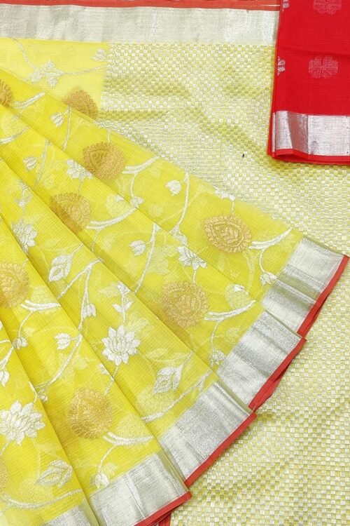 PURE ALL OVER JAAL ZARIKOTA HANDLOOM SAREE WITH BLOUSE B-13